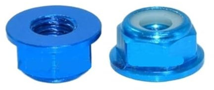 Flanschmuttern 2 Stück-10 Stück M2 M2,5 M3 M4 M5 M6 M8 bunte Aluminium-Flansch-Nylon-Sicherungsmutter(Color18,M2 10PCS)