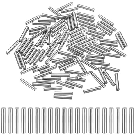 QUARKZMAN Zylinderstifte Rostfrei 1.5x12mm Spannstift, Silberton 100Stück | Passstift Metallstifte Metallstifte, Dübelstifte Bolzen Metall für DIY, Möbel, Bastelprojekte