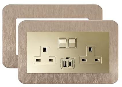 CANGCANG 2PCS Double Socket Surround, Light Switch Surrounds, Sticker Cover, WallFor Home Wall Switch Decor
