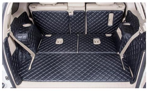 Kofferraummatten Für Jeep Für Grand Für Cherokee 2011-2017 Leder Auto Stamm Matten Schutz Tablett Cargo-Liner(Rot)