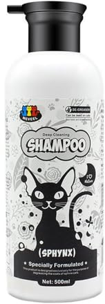 Champú de control de aceite para gatitos (500 ml) para gatos Esfinge, champú calmante para gatos sin pelo Esfinge, herramientas de aseo