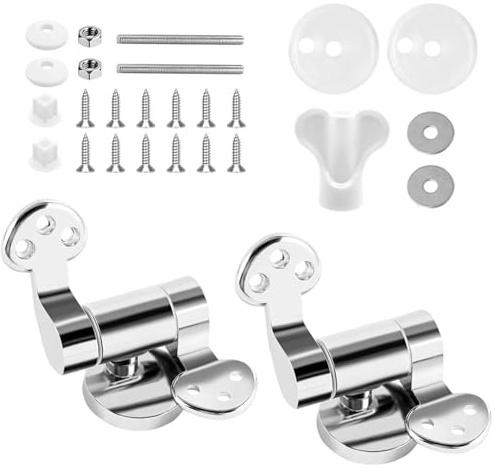 Eulihent Toilet Seat Hinges Replacement Traditional & Contemporary Toilet Soft Close Hinges Easy to Install Zinc Alloy Toilets Seat Fixings