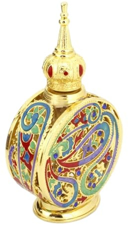 Botellas de perfume vacías decorativas, botella de perfume portátil, botellas antiguas, botella portátil, vidrio decorativo vacío vintage para aceite, 10 ml