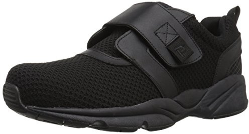 Propét Mens Stability X Strap Walking Walking Sneakers Shoes - Black - Size 12 5E