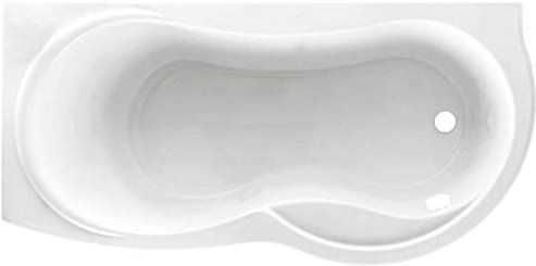 Novellini Venus Standard encastrer 180x80 H55 cm installation gauche SX baignoire salle de bain d'angle rectangulaire asymétrique courbe ronde demi-rond économique Coque acrylique blanc brillant eau