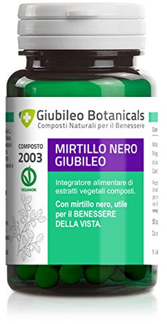 Integratore 100% naturale con MIRTILLO NERO - utile per il benessere della vista, con antiossidanti CALENDULA E POLYGONUM - 50 capsule - Made in Italy