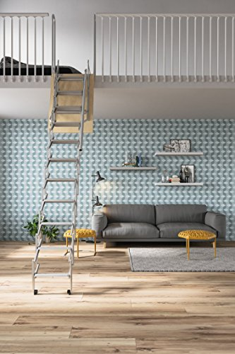 Scari PAL30070100 Scala Retrattile Acciaio 70 x 100 cm Zincato