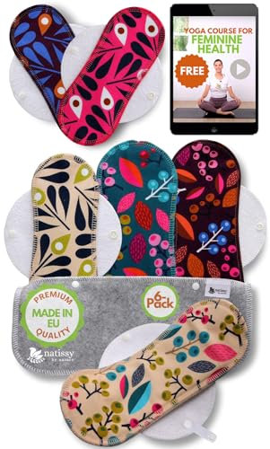 Waschbare Binden bio Baumwolle; 6-Pack (Größe S+M) MINI Stoffbinden waschbar MADE IN EU; wiederverwendbare Binden Waschbar; Waschbare Stoffbinden für Menstruation; Baumwollbinden Damenbinden waschbar