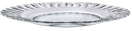 Plato llano de vidrio París, servir, cocina, hostelería, ensaladas, servir, dimensiones 2 x 26 cm (altura x diámetro)