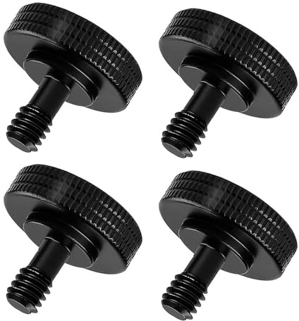 DXLing 4 Stück Daumenschraube Kamera Schnellspanner 1/4 Zoll Schraube Daumenschraube Stativ Bolzen Schraube Adapter Stativgewinde Kamera Kurze Schrauben