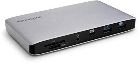 Kensington SD2480T Thunderbolt 3 and USB-C Dual 4K Hybrid Nano Dock with 60W PD, SD & Micro SD Card Reader, for Windows and MacBooks (K38410NA)