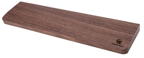 GK GAMAKAY Wooden Wrist Rest Pad, 12.8 Compact Ergonomic Walnut Wood Hand Wrist Rest for 60% 75% Mechanical Keyboard, Non-Slip Palm Pad for Comfortable Typing and Playing (for 75%)