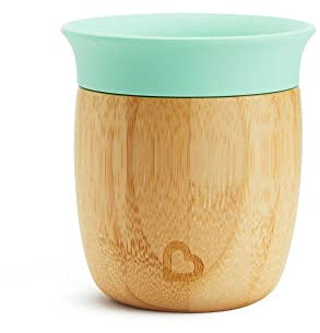 Munchkin Sippy Cup Bambou Open Cup| Baby & Toddler Drinking Cup for 6 Months & Over| Bamboo Sippy Cup| BPA Free Weaning Cup for Kids & Babies| 360 Cup Design | 5oz/150 ml