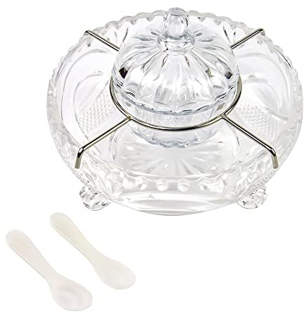 DUEBEL Set de Cuencos de Vidrio para Caviar con 2 Cucharas de Nácar Restaurantes, Bares y Eventos de Catering | Incluye 2 cucharas de nácar | Ideal para caviar, sushi y cócteles | Regalo elegante para conocedores