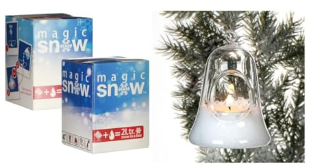 NaDeco Zauberschnee Magic Snow - 20 Gramm | Deko-Schnee zum Dekorieren und Basteln | Kunstschnee als Weihnachtsdeko | Dekoschnee | Pulverschnee | Eiskristalle | Pulverschnee | Glitzerschnee