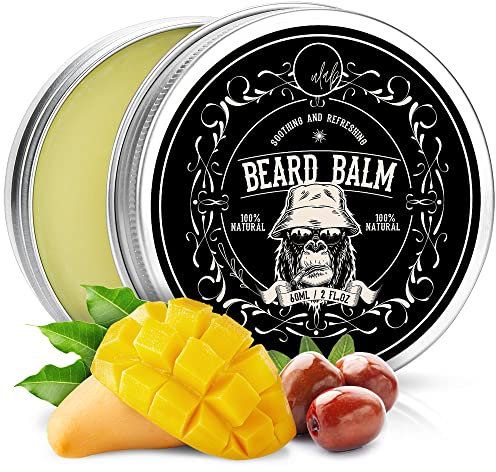 uLab Gorilla Beard Balm for Men, with Mango and Jojoba, 60ml | Beard Butter for Men | Beard Wax | Beard Softener for Men | Beard Moisturiser for Men | Mens Beard Conditioner - Softens and Cares