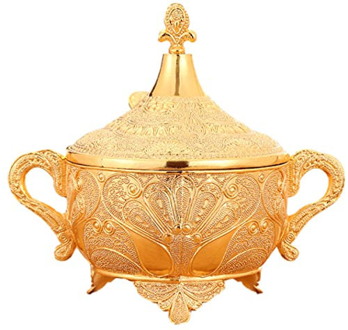 FAiruo Vintage Métal Sucrier Bocal À Épices Boîte D'assaisonnement Boîtes À Condiments Pots Organisateur De Bijoux Avec Couvercle Et Cuillère Pour Comptoir De Cuisine Stockage Des Aliments