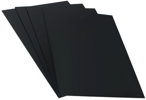 SYUTBOU 4 Stück 2 mm Plastikplatte Schwarz A4, Acrylplatte Acryl Kunststoffplatten, 30 x 21 cm, Acryl Platten für Basteln Für Kotflügel, Heimdekoration, Basteln Usw