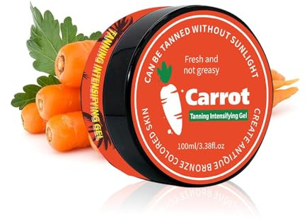 Carrot Sun Intensive Tanning Gel 100 ml, Carrot Tanning Oil, Bräunungsbeschleuniger mit Selbstbräuner, Premium Bräunungscreme zum Sonnen, Natural Ingredients Tanning Lotion (1PCS)