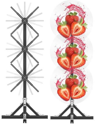 GTANND Ventilatore Olografico 3D, Display Pubblicitario per Proiettore Video Olografico 3D, Videowall con Display A Ventola A LED Olografico 3D, Supporto per Altoparlante Bluetooth,PZ65