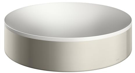 hansgrohe AXOR Suite Aufsatzwaschtisch, rund, D 400mm, mit METAllrahmen, ohne Überlauf, SolidSurface, 42001800, Farbe: Stainless Steel Optic