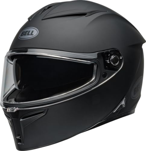 Bell Lithium Solid ECE Helm, dynamische Außenschale, integriertes Sonnenvisier, EPS mit Mehreren Dichten, Optik Klasse 1, Pinlock-kompatibel, DREI Schalengrößen – Matte Black, Größe: 2X