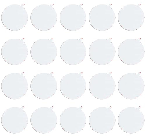 SOLNIT Nastro biadesivo impermeabile, multifunzione, fissaggio per auto, casa, ufficio, metallo, vetro, alluminio, decorazione, prodotto da 3 M 4950 (20 pezzi di diametro 25 mm)