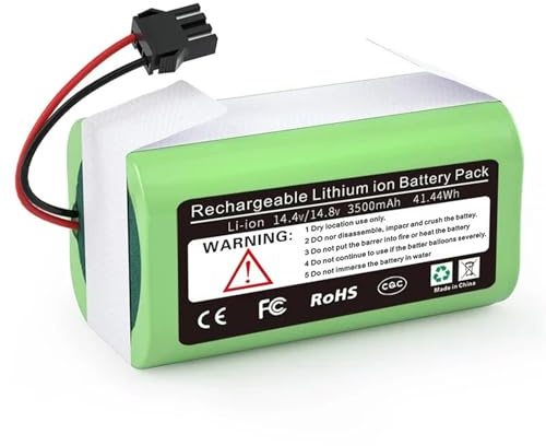 Batteria Agli Ioni Di Litio Da 14,4 V/14,8 V 3500 MAh, Compatibile Con Robot Aspirapolvere Lefant, M201, M210, M210b E OKP Robot Aspirapolvere K2(1pcs)