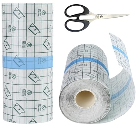 2 rotoli di benda per tatuaggi, 15 cm x 1 m, bendaggio trasparente, impermeabile, impermeabile, nastro Pansement Tatouage Waterproof adesivi impermeabili protettivi elastici per tatuaggi sportivi