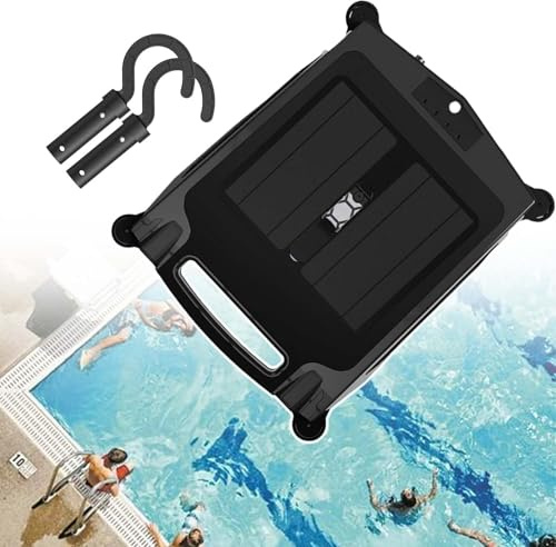 HCAUYNN Skimmer Solar para Piscinas, hasta 5-6 G/H De Funcionamiento, Limpiafondos Solar EléCtrico InaláMbrico, con App MóVil, para Filtrar Piscinas De 100 M².