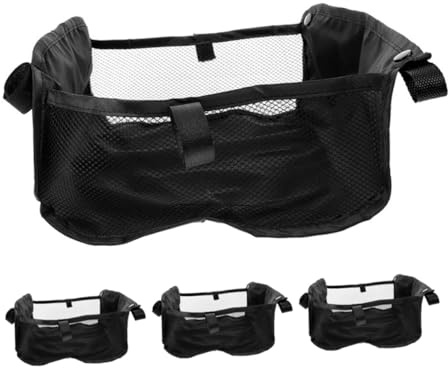 CORHAD 4 Stück Teiliges Kinderwagen Organizer aus Langlebigem Material Multifunktionale Netz aufbewahrungstasche zur Einfachen Befestigung Zusätzliche Ablage für Zwillingskinderwagen und
