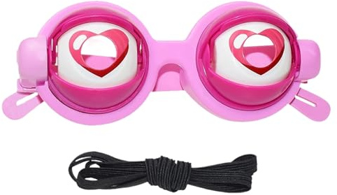 Gafas con guiño – Novedad Gafas con divertidos ojos temblorosos, para adultos, niños, carnaval, cosplay, fotografía, regalos, cumpleaños, espectáculo de escenario, familiar