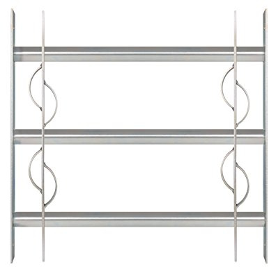 Alberts 563615 Fenstergitter Secorino Style | Ausziehbar für Fenster außen | Einbruchschutz Gitter | galvanisch blau verzinkt | 450 x 500-650 mm