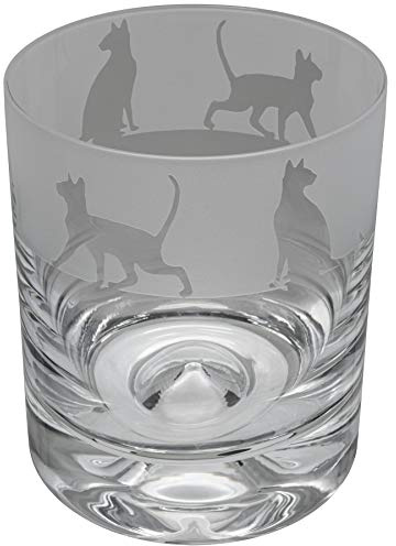 Animo Glass Siamese Cat Whisky Tumbler