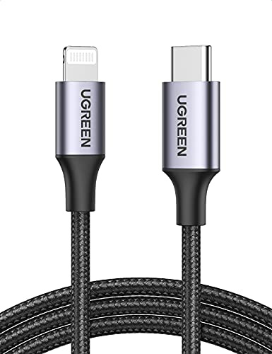 UGREEN USB C auf Lightning Kabel MFi Zertifiziert USB C Lightning Ladekabel | PD 3.0 kompatibel mit iPhone 14, iPhone 13, iPhone 12, iPhone 11, iPhone SE, iPad 10.2 2021, AirPods usw.( 2M )