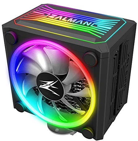 Zalman CNPS10X OPTIMA II - RGB CPU Kühler PC - Dual Blade CPU Lüfter PWM Lüftersteuerung PC - Kompatibilität Prozessorlüfter für AMD CPU und Intel - Weiß RGB