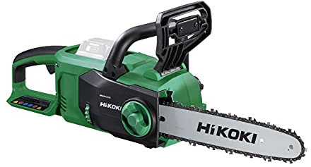 HiKOKI Akku-Kettensäge - 36 V, 30 cm Schwert, bürstenloser Motor, werkzeugloser Kettenschnellspanner, Rückschlagbremse, Soft-Touch Handgriff - Leicht und kompakt - Ohne Akku und Ladegerät