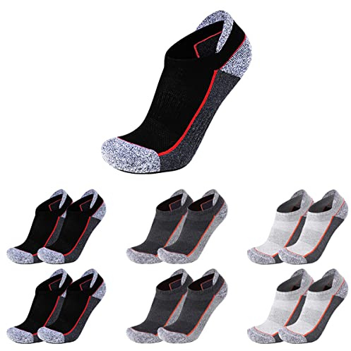 ISI WORK | 6 Paia Calze da Lavoro Uomo Donna - Calzini Cotone Traspiranti Altezza Metà Polpaccio - Calze per Scarpe Antinfortunistiche - Rinforzante e Traspiranti (Taglie da 35 a 50)