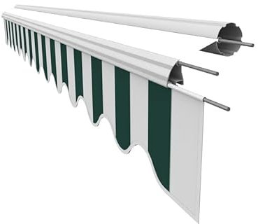 Leudus Markisen Volant Markisenbespannung Sonnenschutz Ersatzstoffe 3.83m*23cm SPD018 Sonnenmarkise fertig genäht