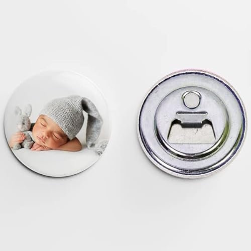 Miss Chapas | Pack 25 Abridor Magnético Personalizado para Baby Shower o Bautizo | Detalles para Invitados | Diseño Personalizable y Recuerdo Original