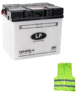 KOMPATIBEL MIT BMW K 100 LT 1000 Jahr 1983 al 1992 Batterie Y60-N30L-A =YUASA 53030 CCA 300 KOMPLETT ZUM Gebrauch GELIEFERT BATTERIEN Dry LP 30 AMPER 12V 187X128X167MM