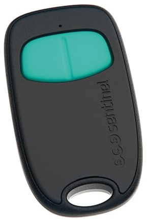 SCS Sentinel, AAM0132, telecomando per cancello a 2 canali con codice segreto rotante, frequenza di trasmissione 433,92 Mhz, 1 batteria al litio CR2032, SimplyControl, turchese