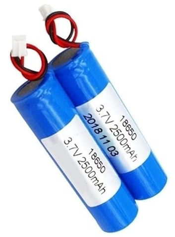 SZAJOR 2 pcs, Batería de Iones de Litio 18650, batería Recargable de 3,7 V, 2500 mAh, 1S1P, con Cables PCB y Conector XH 2P 2,54