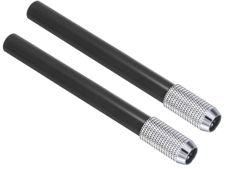 PATIKIL Extensor de lápiz, 2 Piezas Soporte de Metal Ajustable para Lápices y Lápices de Colores, Escritorio de Oficina, Negro