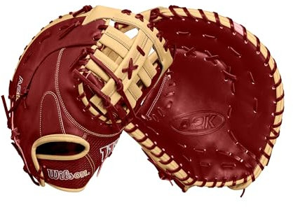 Wilson Herbst 2024 A2K® 1679 Baseball-Handschuh für die erste Base, 31,8 cm, linke Hand, Rot/Blond