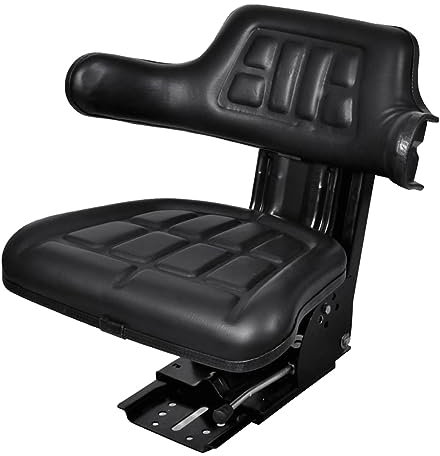 Tidyard Siège de Tracteur avec Suspension Noir Style A