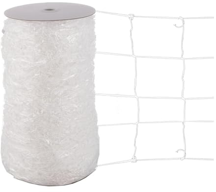 Wilitto Red de enrejado para plantas de jardín, protección para mascotas y jardín, rollo de red de escalada para plantas de jardín, red de enrejado blanco, enrejado de soporte de malla para plantas