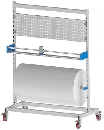 Handabroller für Stretchfolie Kommerziell Geschenkpapierhalter, 2 In 1 Spender für Frischhaltefolie mit Abschneider, Folienschneider für Bis zu 100/130/160 cm Breite Rollen(116x60x155cm/45.7x 23.6 x 6