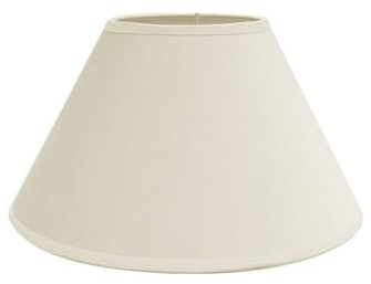 Abat-jour E27 beige 35 x 18 x 23 cm conique fermé - Idéal pour l'éclairage des lampes de table et suspension, apporte chaleur et style.