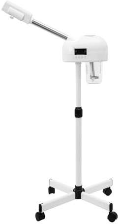 JJsdwin Gesicht Dampfgerät, Bedampfer Kosmetik mit Höhe Einstellen, Gesichtsdampfer für Schönheitsgeschäften und Hause, Düsenstrahl Länge 28cm